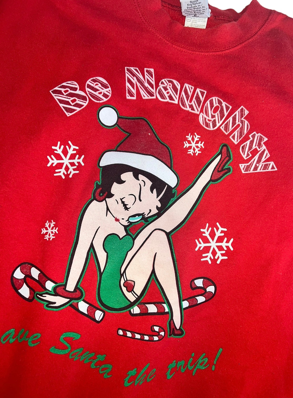 VINTAGE BETTY BOOP CHRISTMAS CREWNECK XL